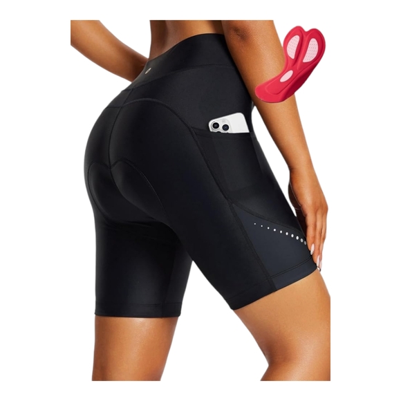 BALEAF Women's  Cycling Shorts 4D Padded Bike Shorts Bicycle Biking Meduim Black - Picture 3 of 7